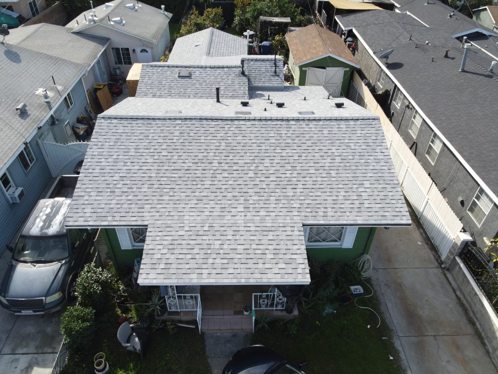 gaf shingles aerial view of shingles roofAC